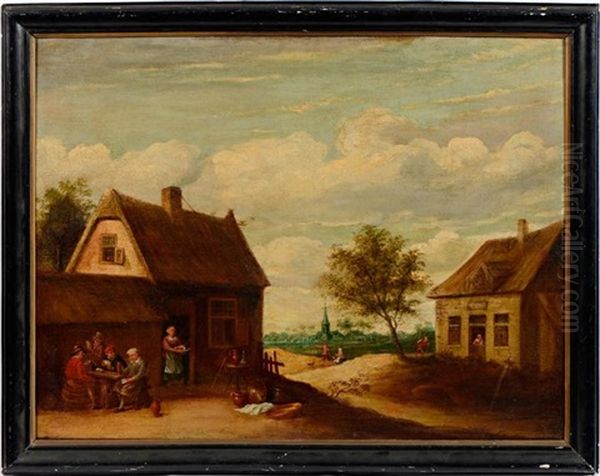 Exterieur De Taverne Oil Painting by Thomas Van Apshoven