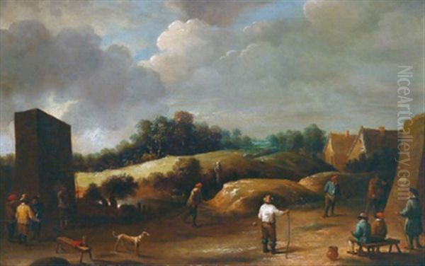 Landschaft Mit Bogenschutzen Oil Painting by Thomas Van Apshoven