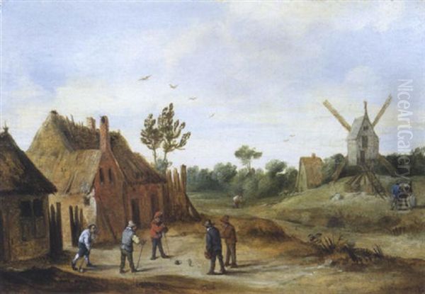 Feiernde Bauern Oil Painting by Thomas Van Apshoven