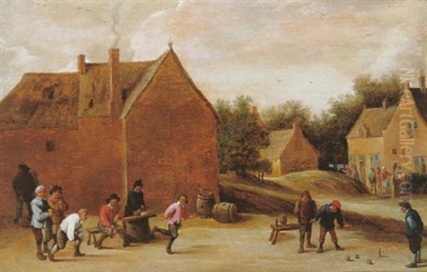 Le Jeu De Quilles Oil Painting by Thomas Van Apshoven