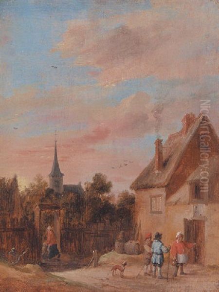 Vor Dem Wirtshaus Oil Painting by Thomas Van Apshoven