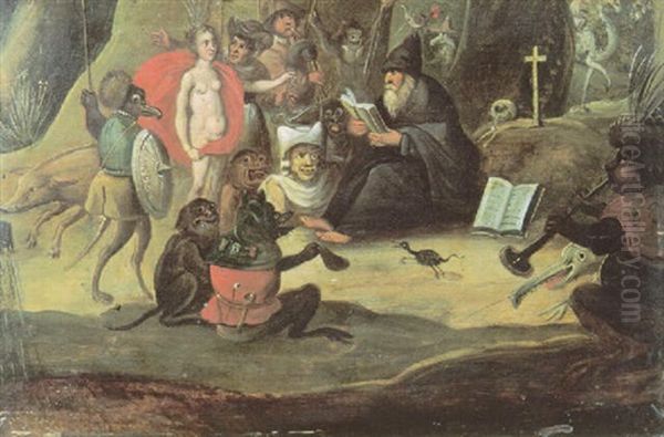 De Verleiding Van Sint-antonius Oil Painting by Thomas Van Apshoven