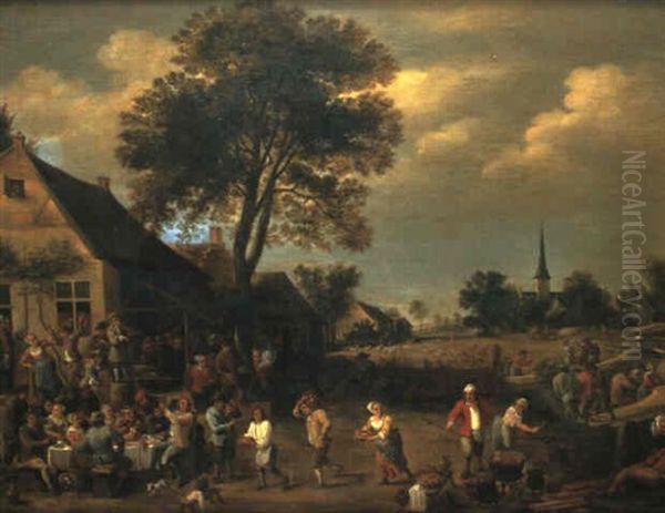 La Fete Au Village Oil Painting by Thomas Van Apshoven