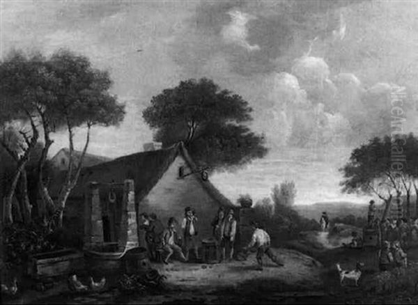 Feierabend Auf Dem Dorf Oil Painting by Thomas Van Apshoven