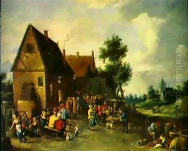 Bauernhochzeit Oil Painting by Thomas Van Apshoven