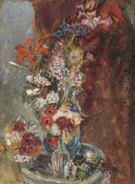 Bouquet De Fleurs Oil Painting by Alexis Paul Arapov