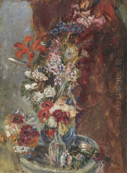 Bouquet De Fleurs Oil Painting by Alexis Paul Arapov