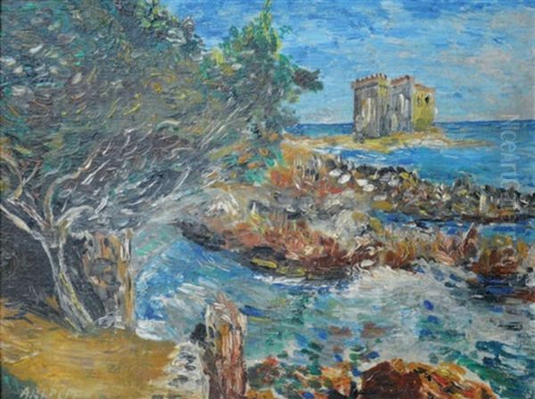 Paysage Mediterraneen Oil Painting by Alexis Paul Arapov