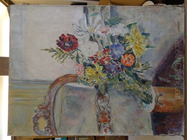 Bouquet De Fleurs Oil Painting by Alexis Paul Arapov