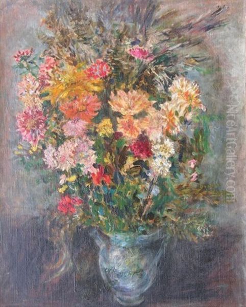 Bouquet De Fleurs Oil Painting by Alexis Paul Arapov