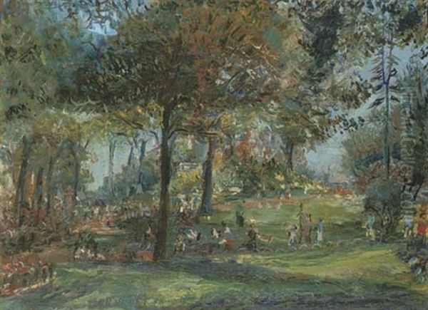 Summer In A Parisian Park by Alexis Paul Arapov