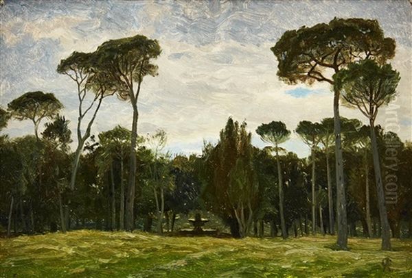 Villa Borghese, Rom Oil Painting by Olof Arborelius