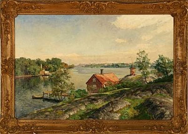 Summer Day In Sweden Oil Painting by Olof Arborelius