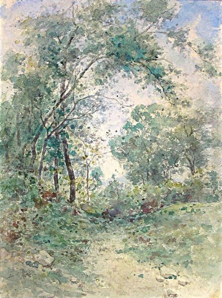 Chemin En Sous-bois Oil Painting by Jean Georges Achard