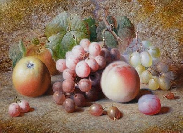 Still Life Of Fruit (+ Still Life Of Fruit; Pair) Oil Painting by Charles Archer