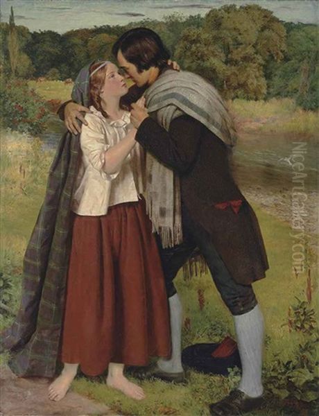 The Parting Of Robert Burns And Highland Mary Oil Painting by James Archer