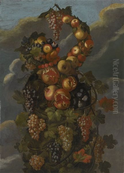 Anthropomorphic Allegory Of Autumn Oil Painting by Giuseppe Arcimboldo