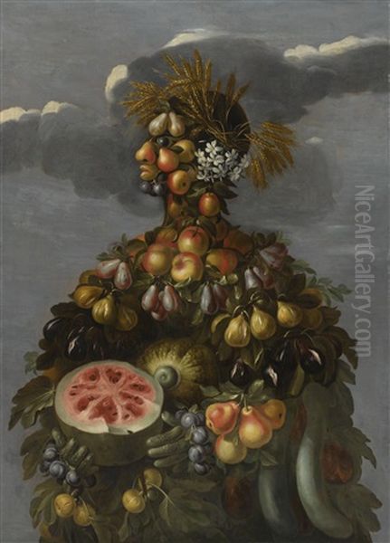 Anthropomorphic Allegory Of Summer Oil Painting by Giuseppe Arcimboldo