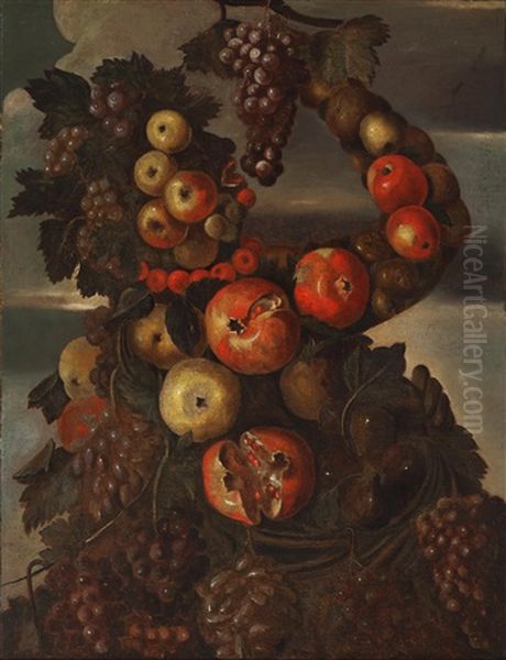 Allegorie Des Herbstes: Der Traubenesser Oil Painting by Giuseppe Arcimboldo