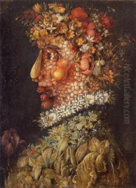 Der Fruhling Oil Painting by Giuseppe Arcimboldo