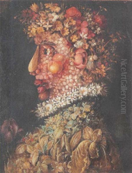 Der Fruhling Oil Painting by Giuseppe Arcimboldo