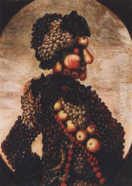 Allegorie Des Herbstes - Aus Fruchten Gebildete Mannliche Gestalt by Giuseppe Arcimboldo