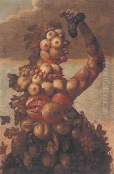 An Anthropomorphic Figure Of Autumn Oil Painting by Giuseppe Arcimboldo