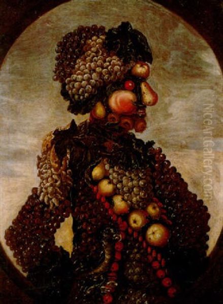 Ein Aus Fruchten Gebildeter Mann (allegorische Figur) Oil Painting by Giuseppe Arcimboldo