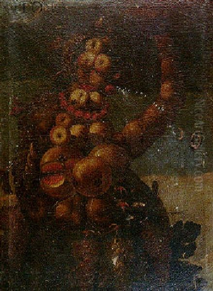 Nature Morte Anthropomorphique Representant L'allegorie De L'automne Oil Painting by Giuseppe Arcimboldo