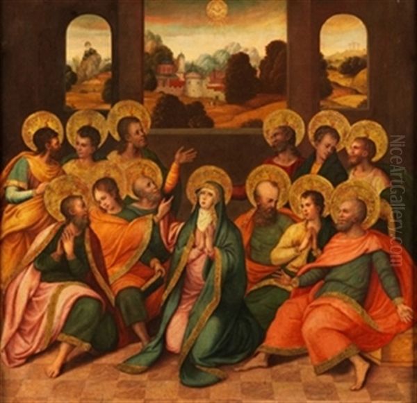 Pentecostes Oil Painting by Pablo de Aregio