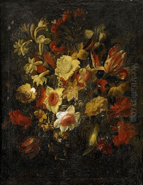 Blomsterstilleben Oil Painting by Juan De Arellano