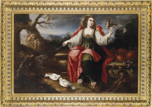 Eine Allegorie Des Tastsinns Oil Painting by Juan De Arellano