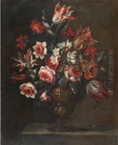 Blumenstillleben Oil Painting by Juan De Arellano