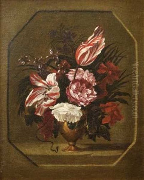 Vase De Fleurs Oil Painting by Juan De Arellano