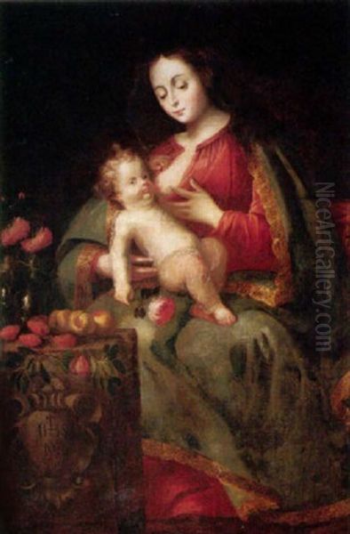 The Madonna And Child Oil Painting by Juan De Arellano