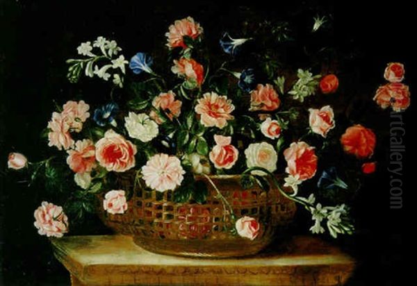 Blumenstilleben Oil Painting by Juan De Arellano