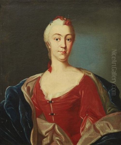 Portratt Forestallande Elisabeth Von Linne (f. Moraea, 1716-1806), Hustru Till Carl Von Linne Oil Painting by Olof Arenius