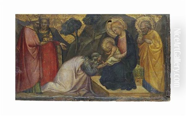 The Adoration Of The Magi Oil Painting by Spinello Aretino