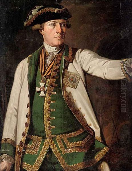 Portrait Of Rear Admiral Samuel Greig, Wearing The Order Of Saint George, Second Class Oil Painting by Ivan Petrovich Argunov