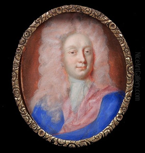 Portrait D'homme Au Manteau Bleu by Benjamin Arlaud