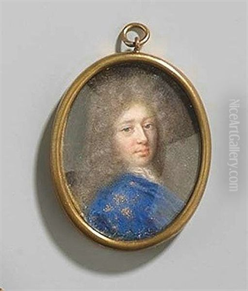 Brustbild Des Phillipe Ii Herzog Von Orleans In Blauer Jacke Mit Goldstickerei Oil Painting by Jacques-Antoine Arlaud