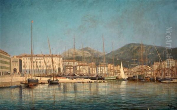 Le Port De Nice Oil Painting by Joanny Arlin