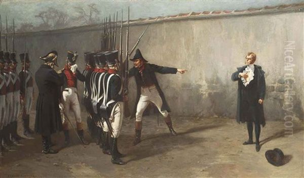 The Execution Of Mariechal Ney Oil Painting by Edouard Armand-Dumaresq