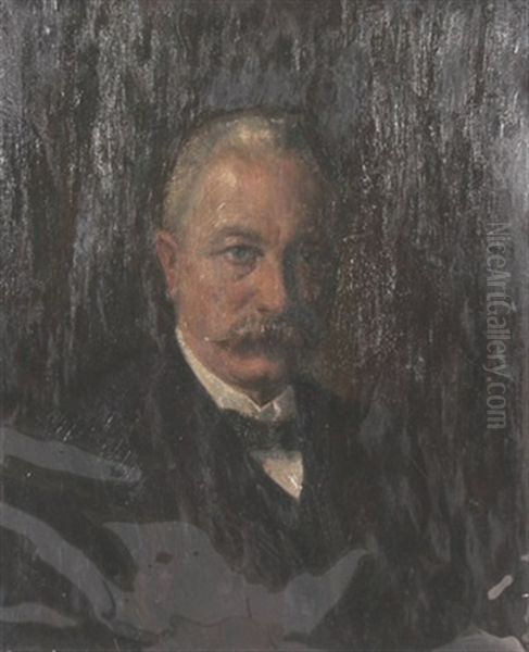 Bildnis Wilhelm Trubner Oil Painting by Hermann Armbruster