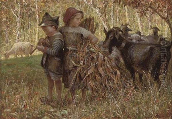 The Young Goatherds by Raffaelo Armenise