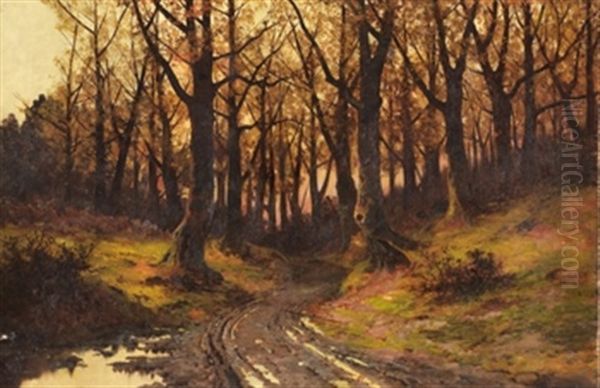 Bosque En Otono Oil Painting by Jose Armet Portanel