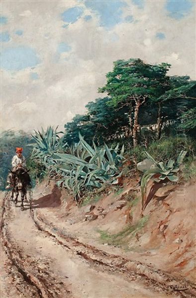 Vista Rural Oil Painting by Jose Armet Portanel