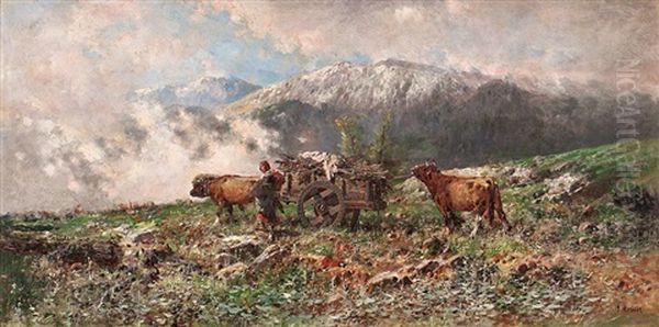 Paisaje Montanoso Oil Painting by Jose Armet Portanel