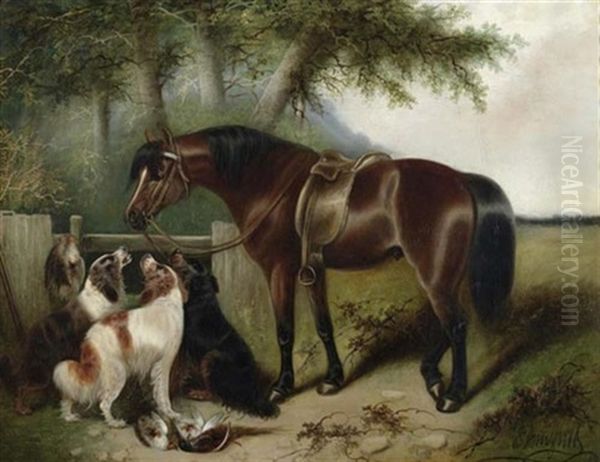 Pferd Und Hunde Oil Painting by Edward Armfield