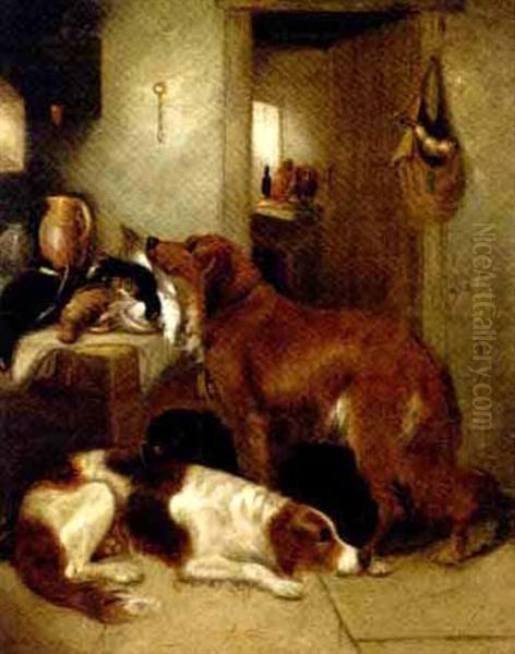 Guarding The Larder Oil Painting by Edward Armfield